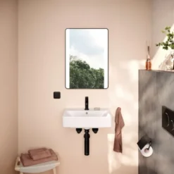 Hansgrohe Xarita Lite Q spejl med lys, 50x70 cm, sort