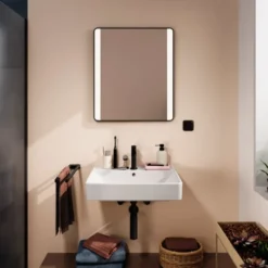 Hansgrohe Xarita Lite Q spejl med lys, 60x70 cm, sort
