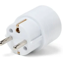 Heatcom Hybrid adapter stik, DK til schuko stik, hvid