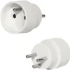 Heatcom Hybrid adapter stik, schuko til DK stik, hvid