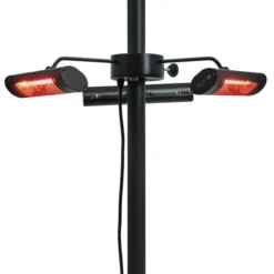 Heat1 infrarød terrassevarmer til parasol, 3x 670W