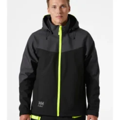 Helly Hansen Oxford softshell jakke, sort/mørkegrå, str. S
