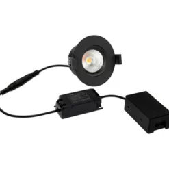 Hilux D3 Tilt360 indbygningsspot, 6W, 2700K, sort