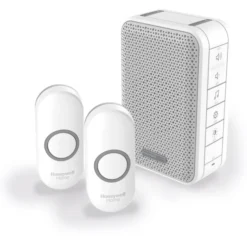 Honeywell Home dørklokke, trådløs, 150 m, bærbar, lys, hvid