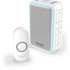 Honeywell Home dørklokke, trådløs, 150 m, lys, hvid