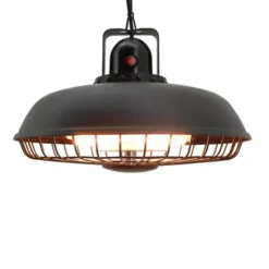 Hortus terrassevarmer, lofthængt, 600/1200/1800W, sort