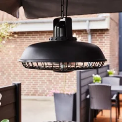 Hortus terrassevarmer, lofthængt, 600/1200/1800W, sort