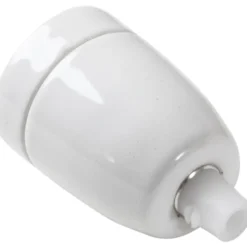 Hvid glaseret porcelænsfatning