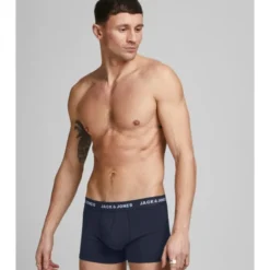 Jack & Jones Solid boxershorts 10-pak, marineblå, str. 2XL