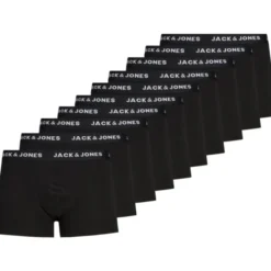 Jack & Jones Solid boxershorts 10-pak, sort, str. 2XL
