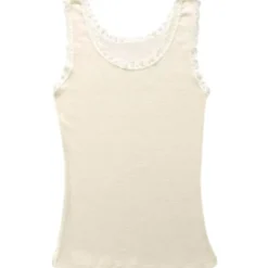 Joha Cecilie top dame, med blonder, hvid, str. 2XL