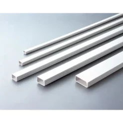 Kabelkanal med tape, 2 meter, hvid, 12x7 mm