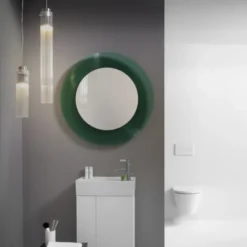 Kartell Laufen All Saints spejl med lys, grøn