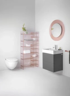 Kartell Laufen All Saints spejl med lys, lyserød