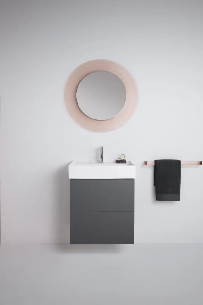Kartell Laufen All Saints spejl med lys, lyserød