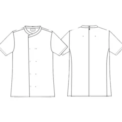 Kentaur kokkejakke med korte ærmer, hvid, str. 2XL