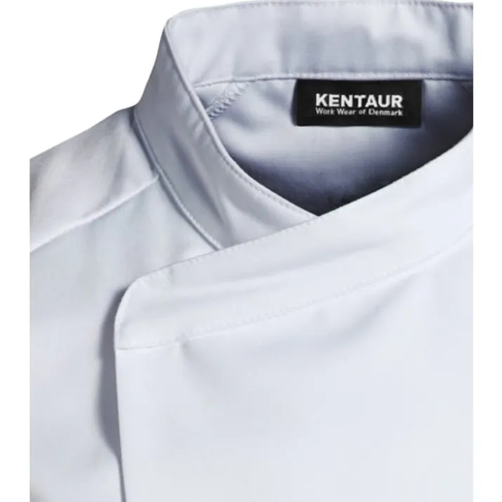 Kentaur kokkejakke med korte ærmer, hvid, str. 2XL