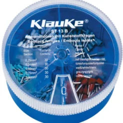 Klauke ST13B sortimentsboks, med isolerede terminalrør, 0,25 - 1,0 mm²