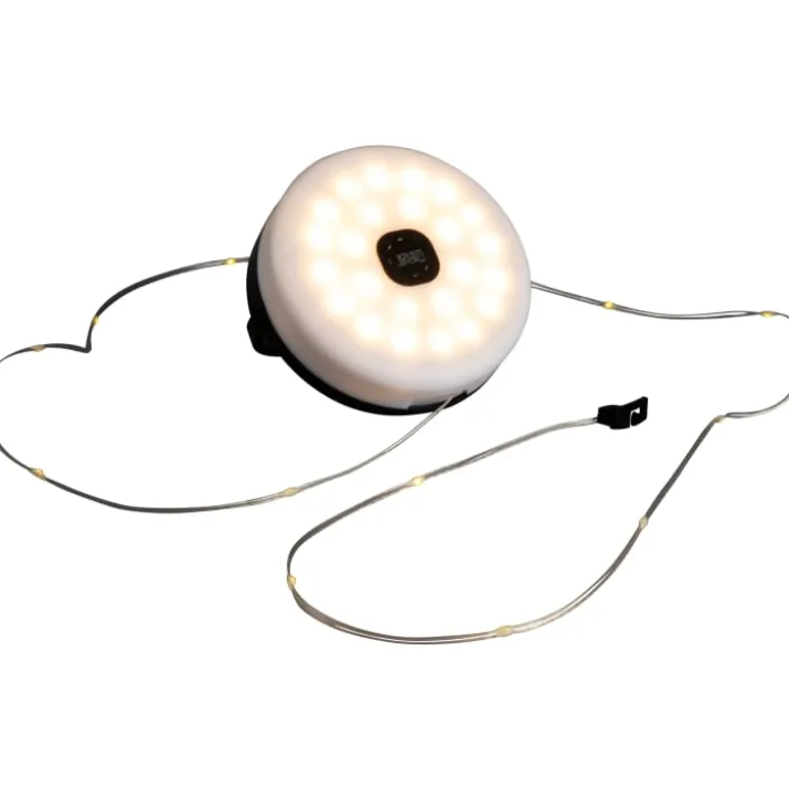 Konstsmide 3-i-1 genopladelig lampe, 200 lys