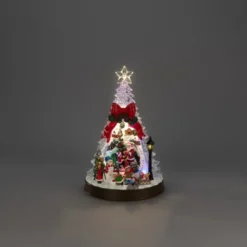 Konstsmide juletræ med roterende tog