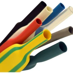Krympeflex uden lim, Ø6,4/3,2 mm, gul/grøn - 6 meter