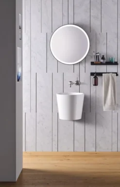 Laufen spejl med lys, Ø60 cm