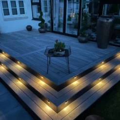 Light By Juhl Saga trappespots til indbygning, sølv, 10-pak