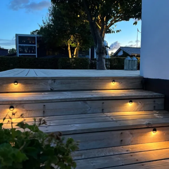 Light By Juhl Saga trappespots til indbygning, sølv, 10-pak