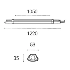 4lite Advantage Twin lysarmatur, 40W, 120 cm