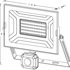 4lite Floodlight projektør med sensor, 4000K, 50W