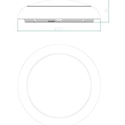4lite Kudo plafond med nødlys & sensor, hvid