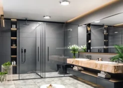 4lite Kudo plafond med nødlys & sensor, krom
