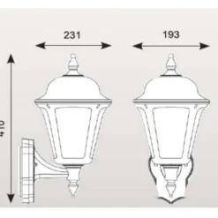 4lite Lantern udendørs væglampe med sensor