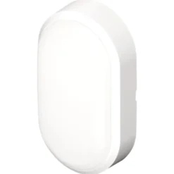 4lite Pylus Oval udendørs væglampe, hvid