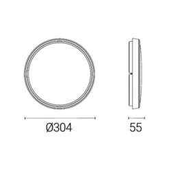 4lite Surface Circular væg- & loftlampe