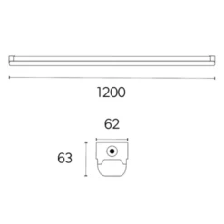 4lite Torre lysarmatur med sensor, 20-40W, 120 cm