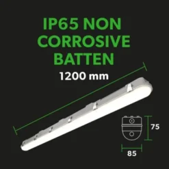 4lite Valde lysarmatur med nødlys, 22-40W, 120 cm