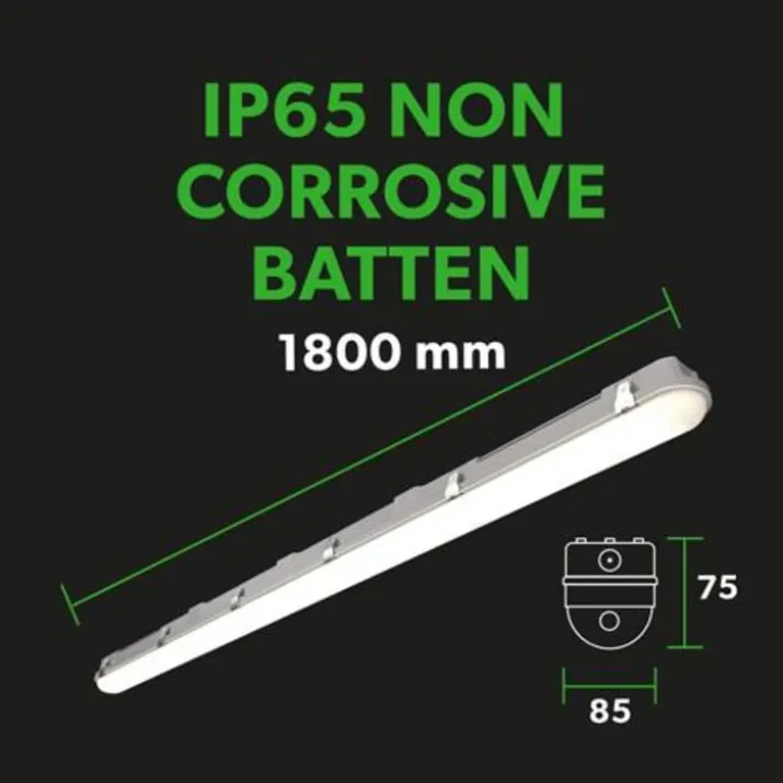 4lite Valde lysarmatur med sensor, 46-70W, 180 cm