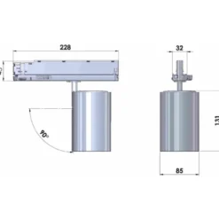 Lival Dingo 3F skinnespot 31W, hvid