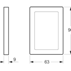 LK Fuga Base 63 ramme, 1,5 modul, hvid