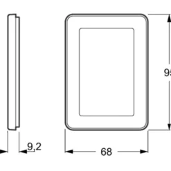 LK Fuga Choice designramme, 1,5 modul, transparent