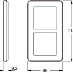 LK Fuga Choice designramme, 2 modul, transparent