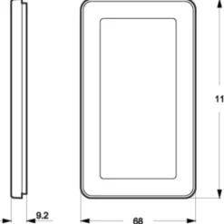 LK Fuga Choice designramme, 1x2 modul, transparent