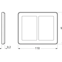 LK Fuga Choice designramme, 2x1,5 modul, transparent