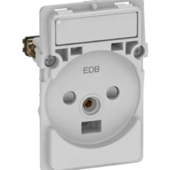LK Fuga EDB stikkontakt med jord og LED lampe, 1½ modul, Uden afdækning