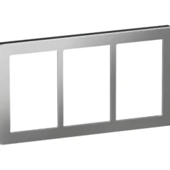 LK Fuga Pure 66 designramme, 3x1,5 modul, stål