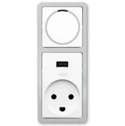 LK Fuga Slim designramme 2,5 modul, stål