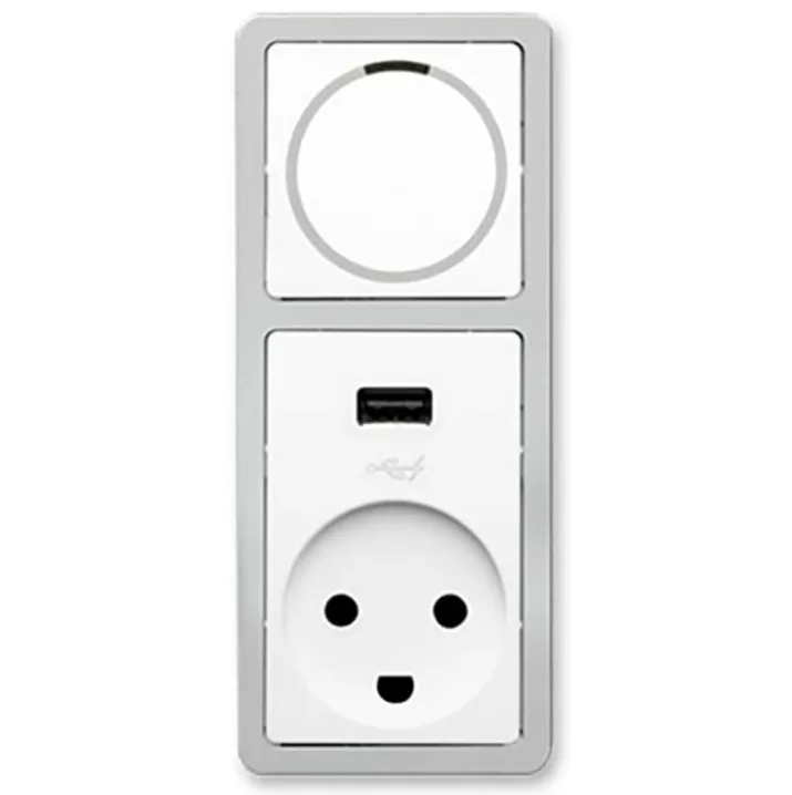 LK Fuga Slim designramme 2,5 modul, stål