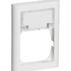 LK Fuga Softline 63 ramme med tekstmodul, 1,5 modul, hvid