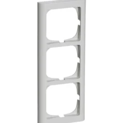 LK Fuga Softline 63 ramme, 3 modul, lodret, lysegrå